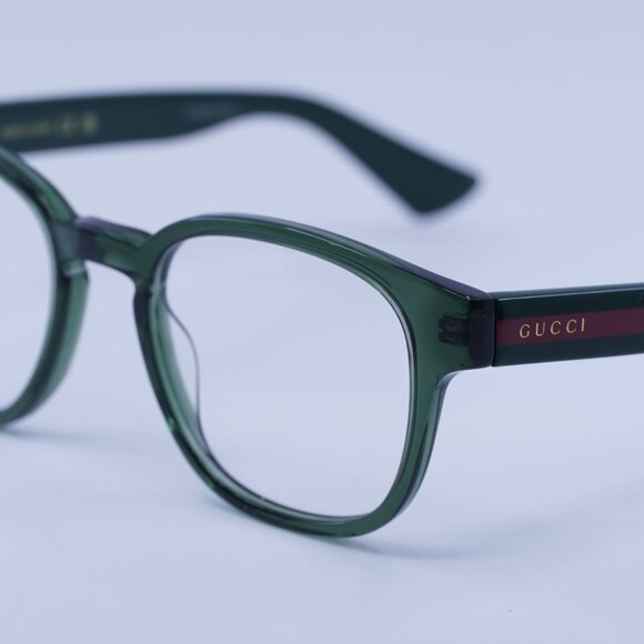 Gucci GG0927O 005 Eyeglasses Transparent Green 49mm Square Frame - Picture 5 of 12